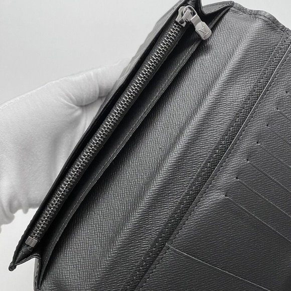 Louis Vuitton Monogram Eclipse Taigarama Brazza Long Wallet - Picture 10 of 16